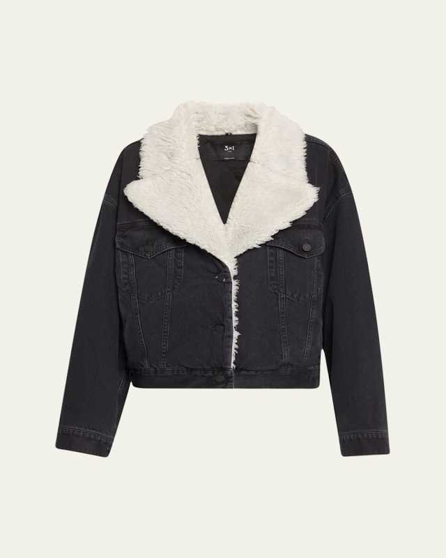 Neil Denim Teddy Trucker Jacket